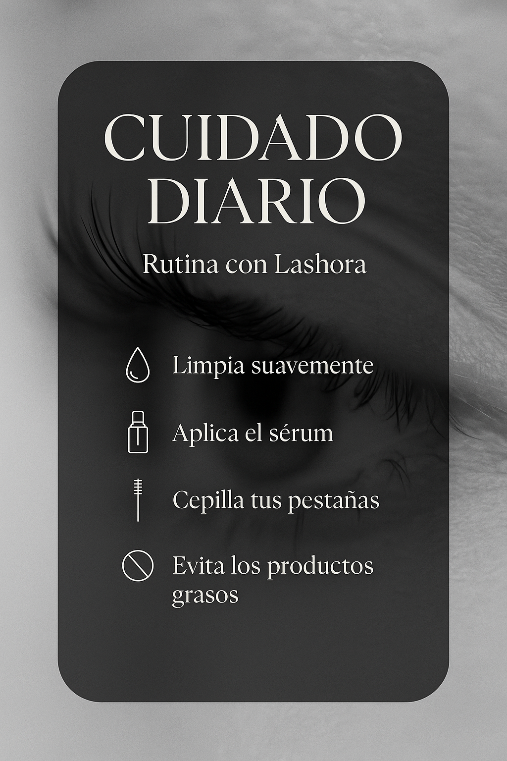 Infografía de rutina diaria con Lashora